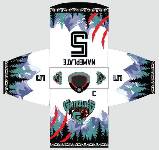 BC Grizzlies - White Jersey (Sublimated) | *Pre-ORDER*